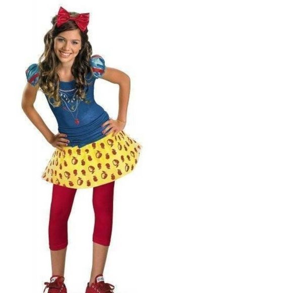 Disney Snow White Halloween Costume 10/12 Princess Dress & Headband 2 Pc Girls - Picture 2 of 8